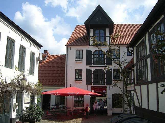 Brasseriehof in der Innenstadt von Flensburg