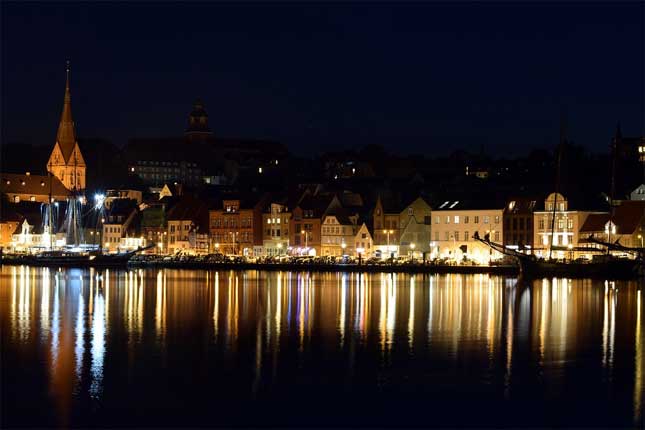 Flensburg, Nachtaufnahme